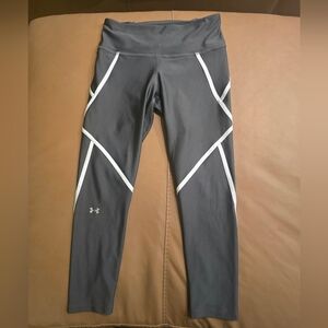 Under Armour Womens HeatGear EdgeLit Gray Leggings Size Medium